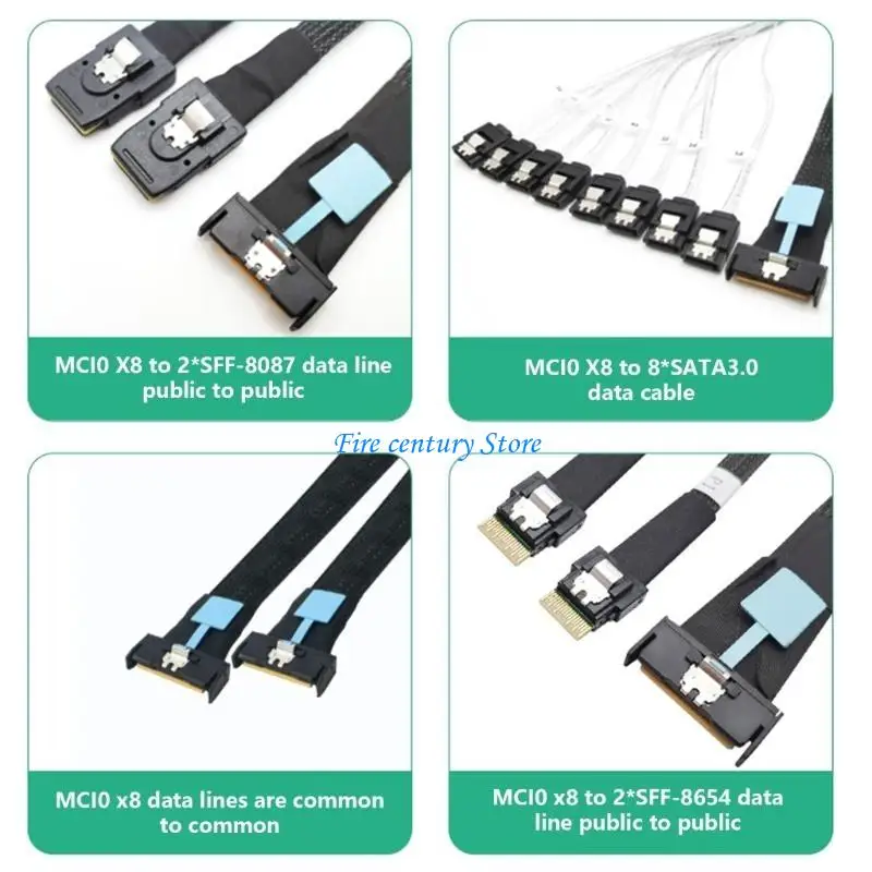 

J6PA MCIO 8I 74P MALE TO 2XSFF 8087 Кабель сервера Server PCIE5.0 PCIE5.0