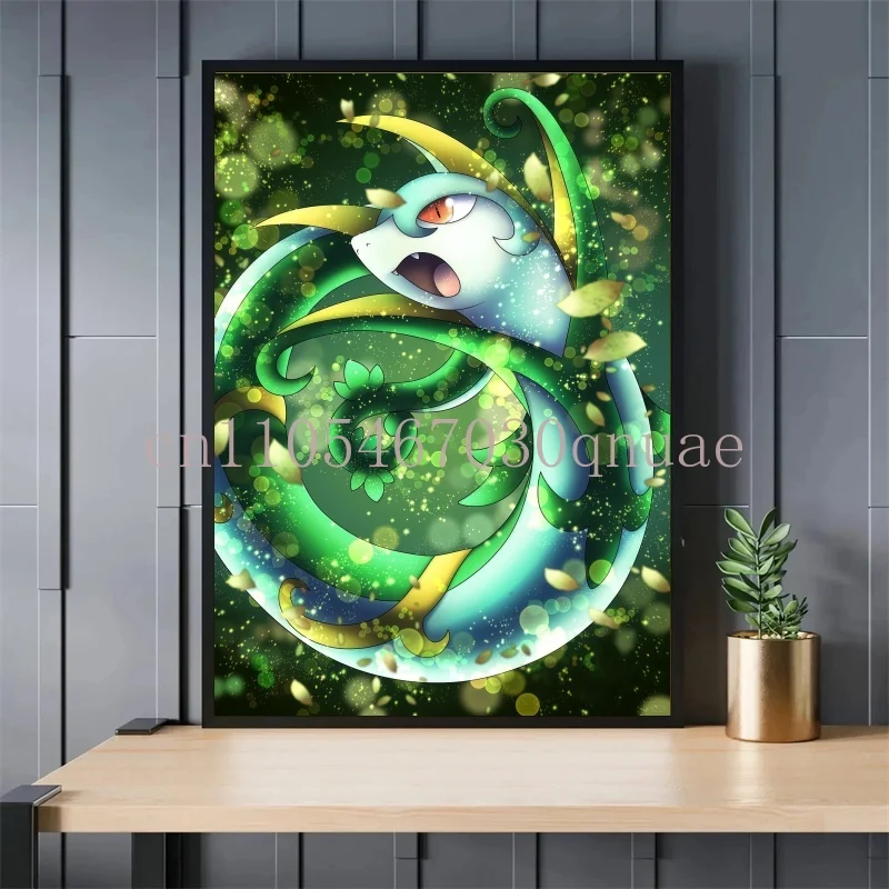 Perlengkapan Pokemon Pikachu Gyarados Squirtle Charmander Poster HD Seni Dinding Cetak Dekorasi Ruang Tamu Lukisan Kanvas Hadiah Anak-anak