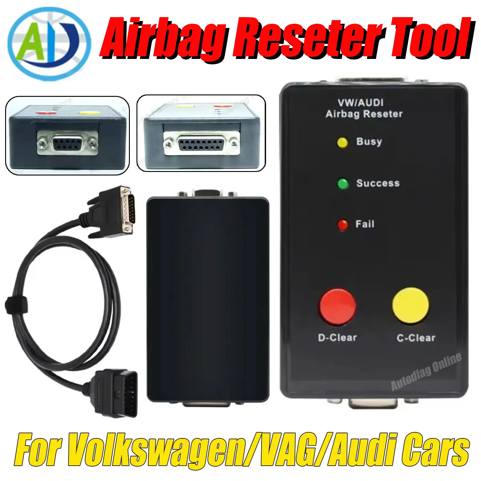 

Airbag Reseter Tool For VW/VAG/Audi Cars Airbag Collision Data Reset Tool with Connector OBD2 Auto AirBag Scanner For Volkswagen