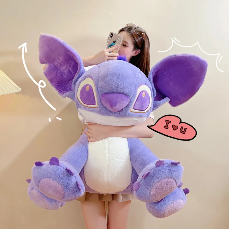 Juguete de peluche Kawaii Stitch púrpura Lila muñeco de peluche esponjoso para niños regalo de cumpleaños lindo juguete de bebé Amigurumi