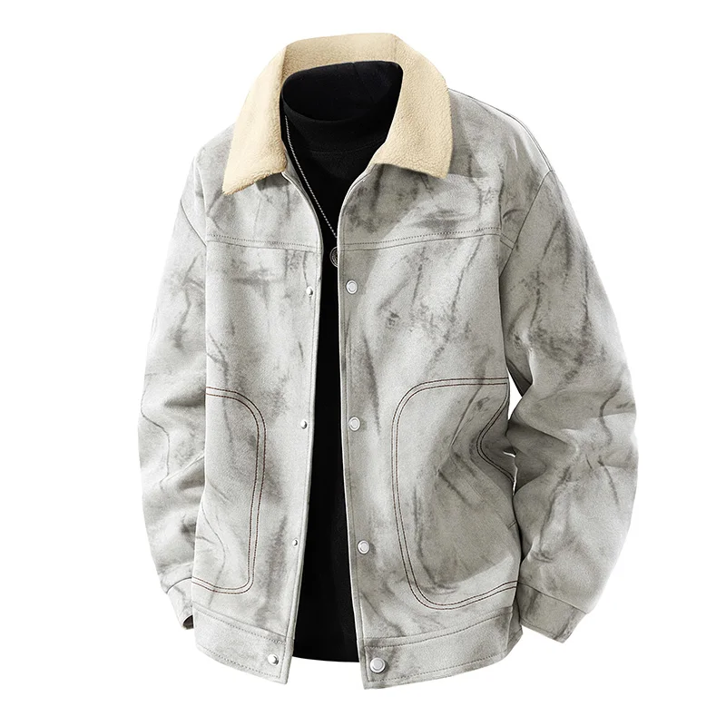 

Мужское толстое повседневное пальто высокого качества с лацканами, трендовая весенне-осенняя куртка 2025 года, зимние новые стильные куртки, пальто для папы среднего возраста