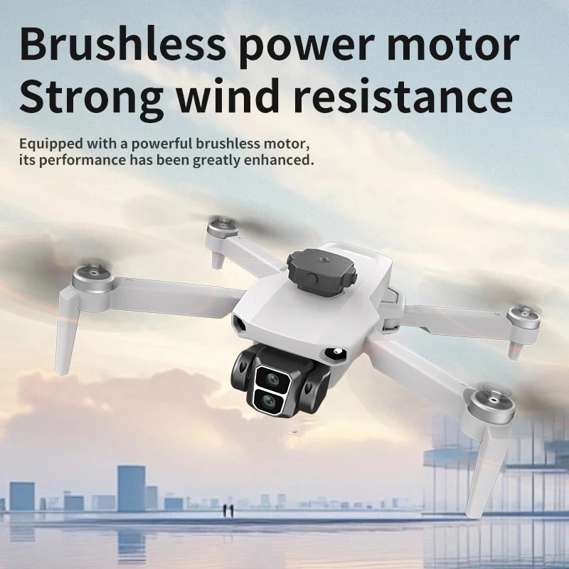L106 Drone 8K HD Dual-Camera 5G WIFI FPV Brushless Motor Obstacle Avoidance With Screen Remote Control Four-Axis Dron Toys Gifts