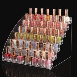 Clear Acrylic Nail Polish Gel Display Stand, Multi-layer Plastic Storage Rack with Drawer, Ideal for Nail Salon and Home Use