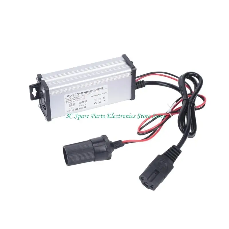SZ DC36V-120V to DC12V Voltages Converters Step Down Module with Car Socket, 3 Pin Input for E Bike Scooter Motorcycle