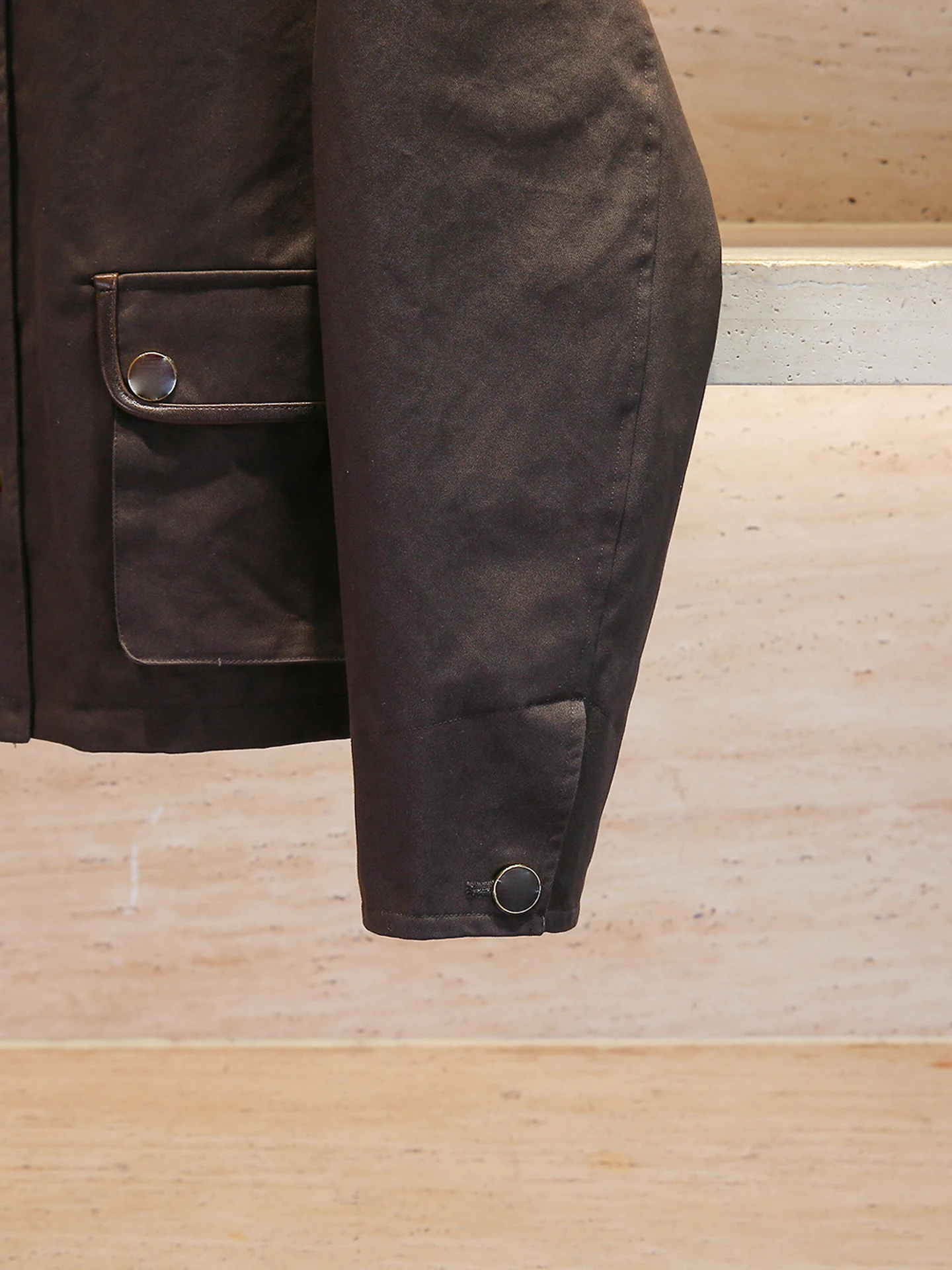 S Home South Oil High End Women's Faion 2025 Autumn Winter Hepburn Sle Versatile Leather Jaet Coat Classic Commute Sle