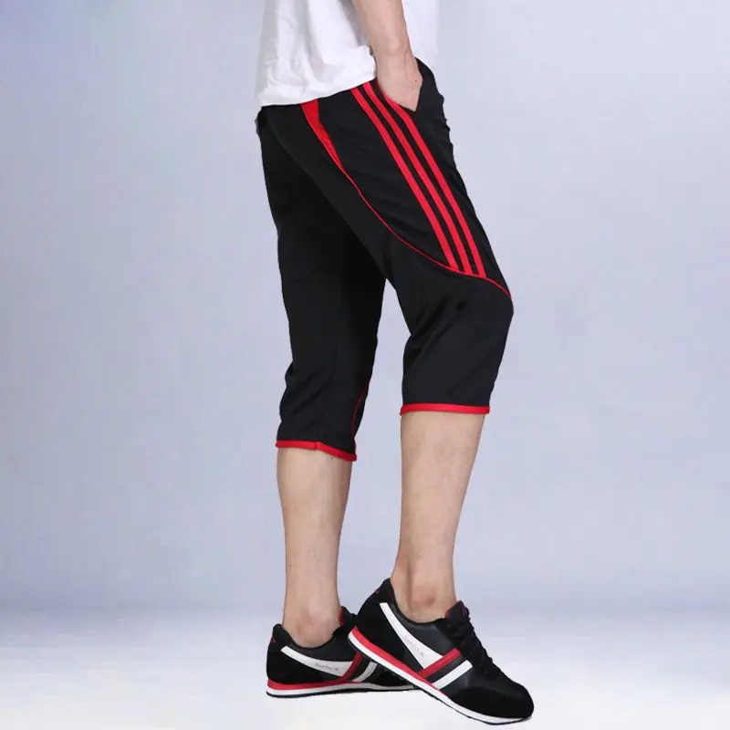 Pantalones cortos deportivos a rayas para hombre, Shorts de secado rápido, transpirables, sueltos, finos, talla grande, para playa