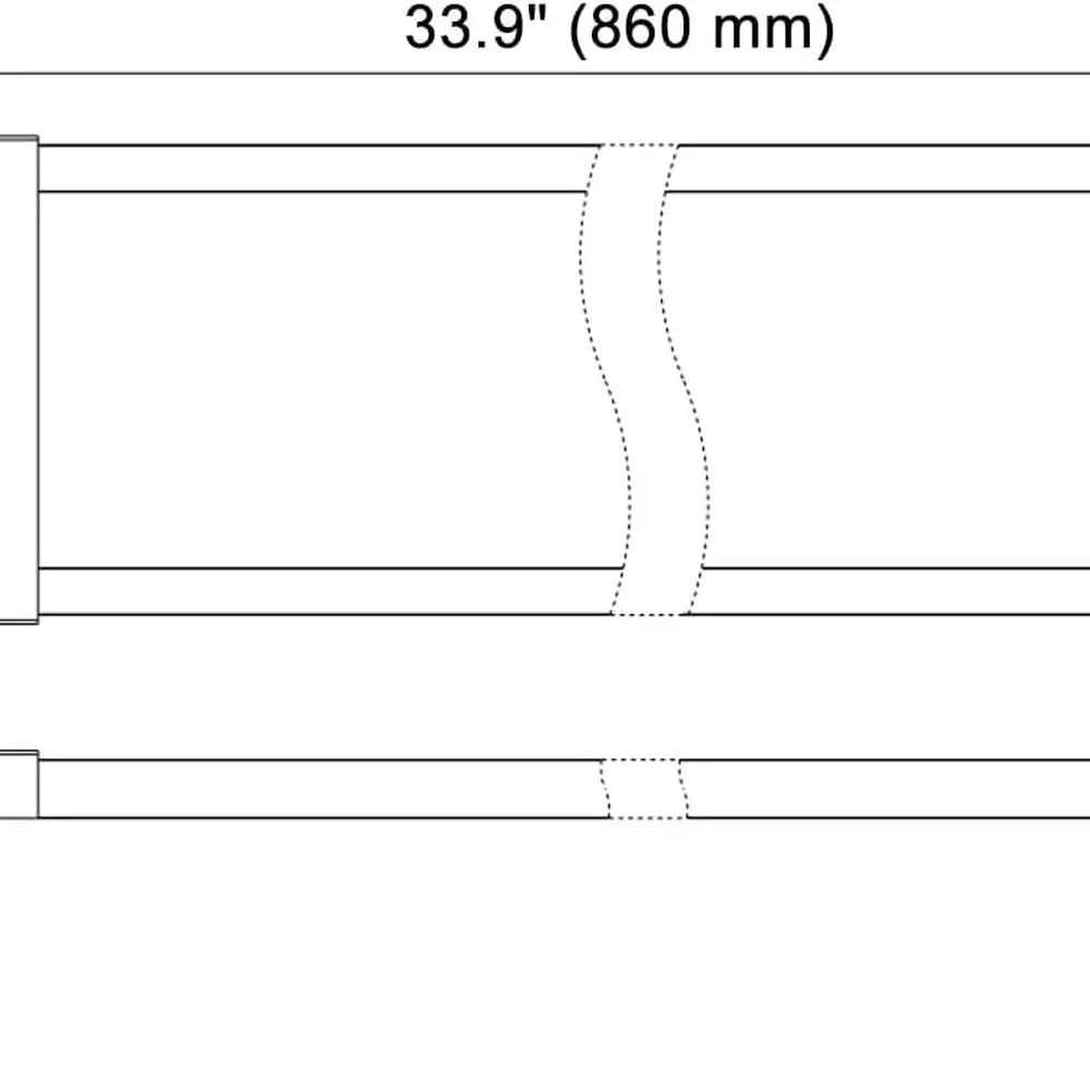RV 密閉型トレーラー内装 LED 照明器具 33.9 インチ x 4.9 インチ 表面取り付け、6000K クールホワイト均一拡散ビーム、高光出力