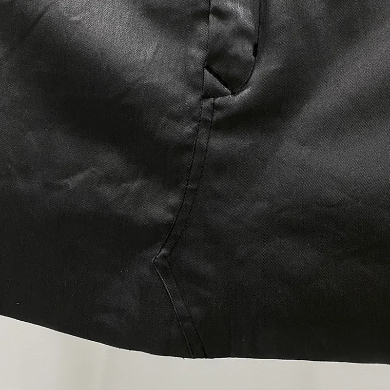 HKSH Letnia Nowa Damska Y2K Dark Techwear Punkowa Moda Uliczna Casualowa Spódniczka Mini A-line z Denimu z Wykończeniem HK5434