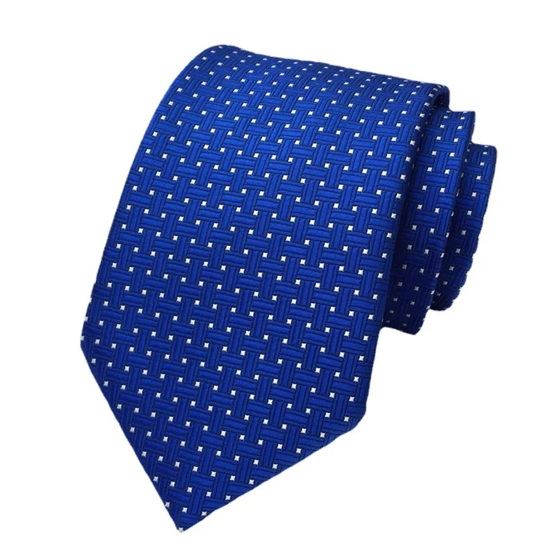 In stock supply of 8cm polyester men's ties, fashionable and casual plain colored ties