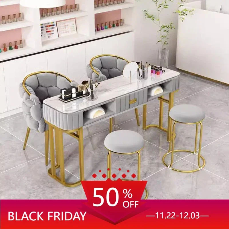 Manicure Table Nails Designer Professional Nail Chair Salon Furniture Aesthetic Tables Lamp mesas de manicura manicure table