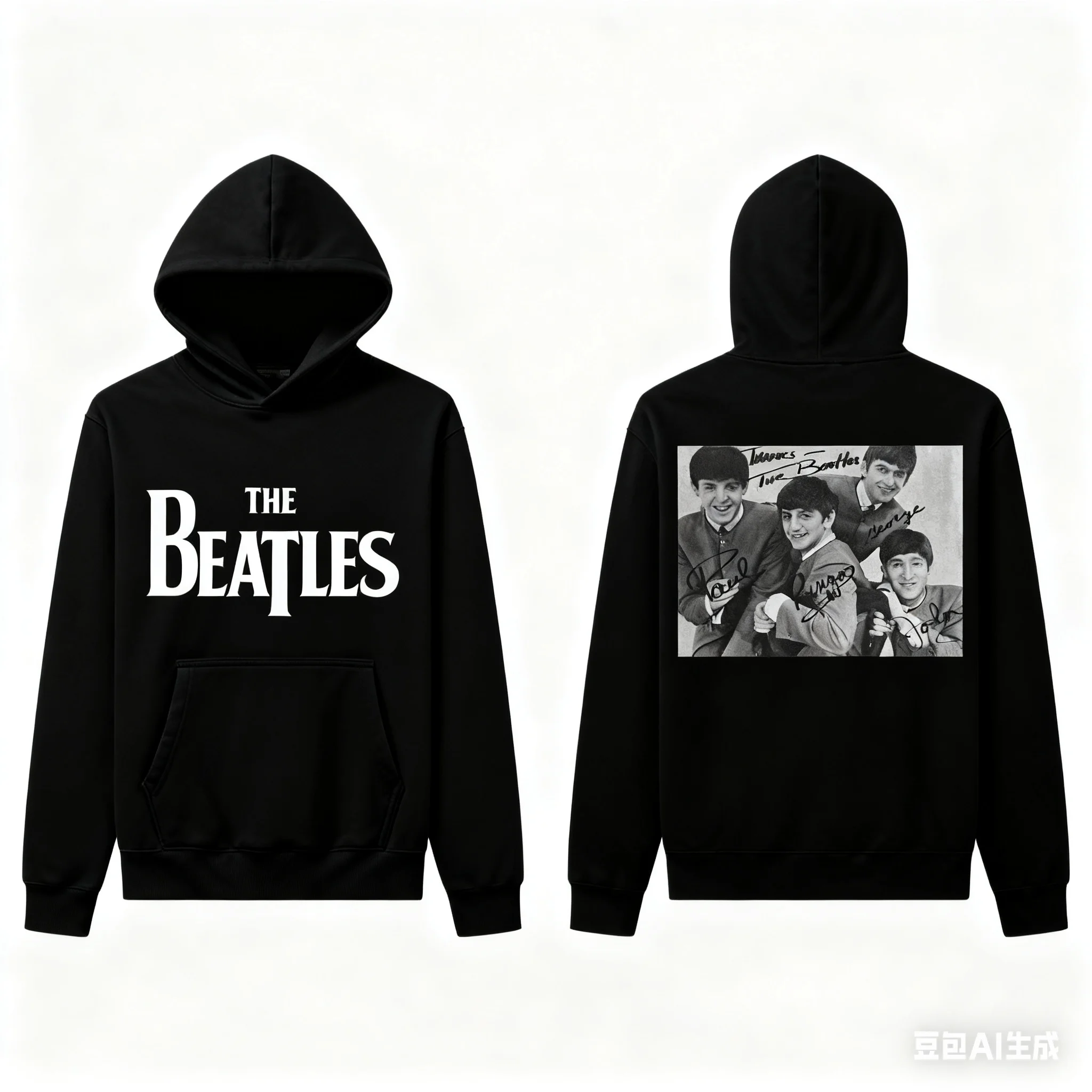 The Beatles Grafik Hoodie Rock Retro Hip-Hop Band Hoodie Reine Baumwolle Herbst Kinder Hoodie Herren und Damen Y2K Hoodie