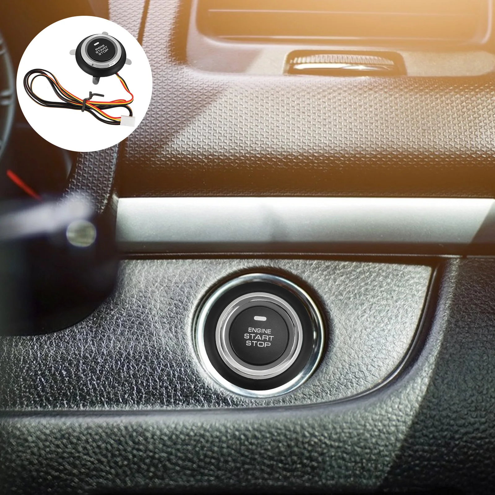 

Push Button Starter Switch Engine Start Switch 12 Volt Quick Safe Push to Start Button Car Truck Rv Marine Racing Ignition Kit