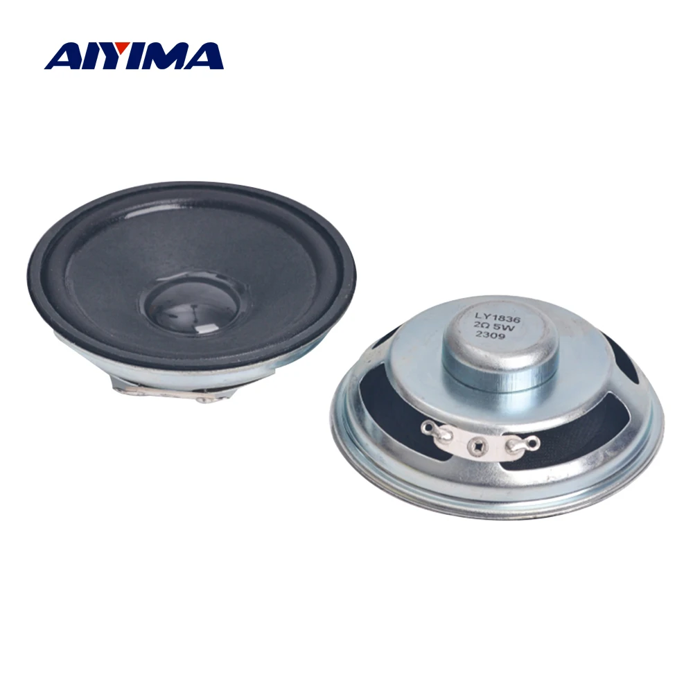 مكبر صوت مغناطيسي رفيع من AIYIMA ، مكبر صوت بلوتوث HiFi المنزلي ، Rdge دائري ، NdFEB ، DIY ، 2 أوم ، 5 واط ، 2 أوم ، NdFEB ، 2