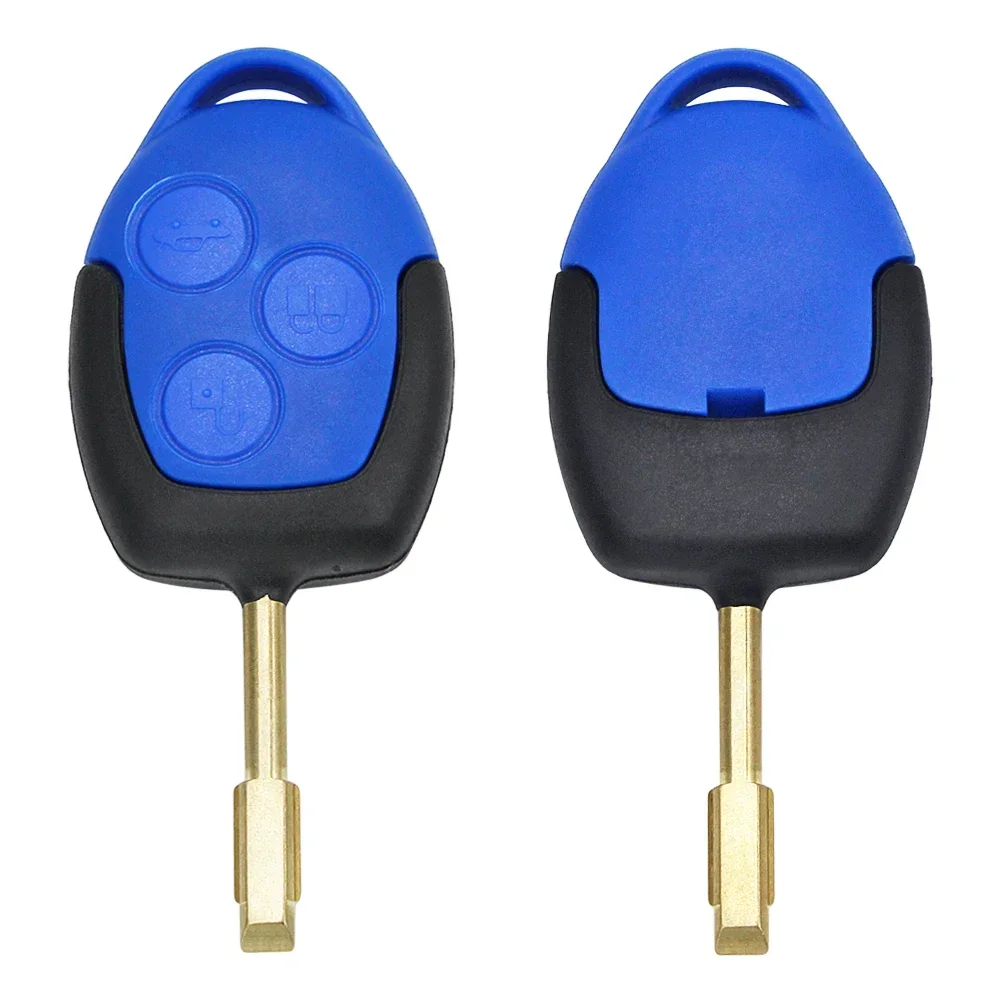 Ecusells 3 Buttons Remote Car Key 433MHz 4D63 6F Chip FOB for Ford Transit WM VM 2006-2014 P/N: 6C1T15K601AG FO21 Blade