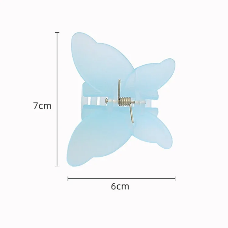 Fashion Korean Colored Matte Clear Butterfly Hair Clips Women\'s Small Hair Claws Elegant Shark Clips Headwear Hair Accessories