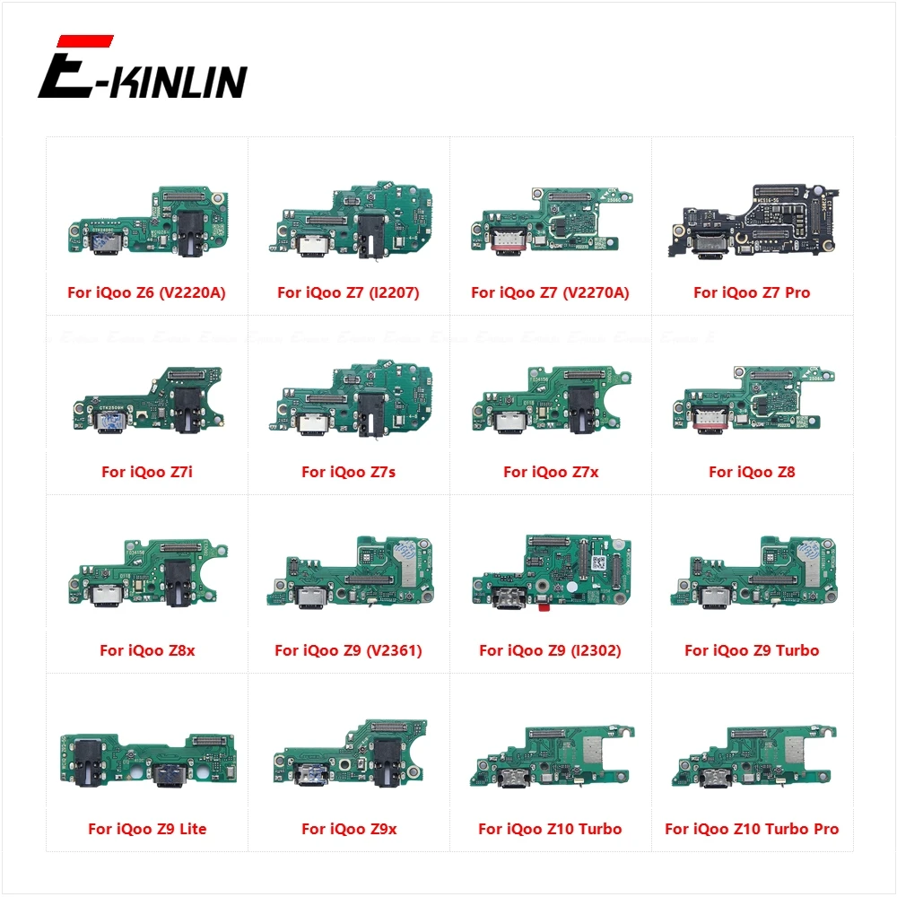 Power Charging Connector Plug Port Dock Board Flex Cable For Vivo iQoo Z6 Z7 Z7i Z7s Z7x Z8 Z8x Z9 Lite Z9x Z10 Turbo Pro