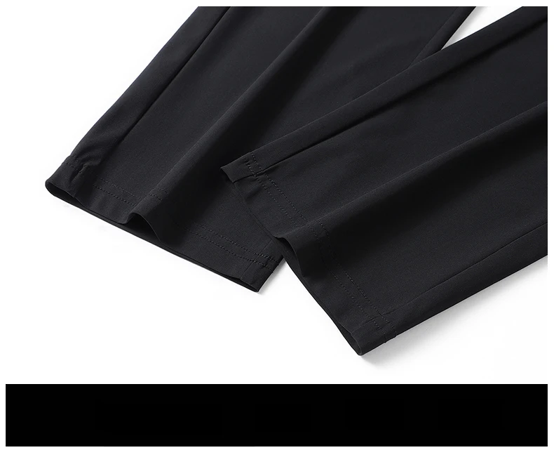 Men's Athletic Stretchy Ice Silk Quick Dry Pants Zipper Pockets Lightweight Sweatpants Outdoor Hiking Breathable Running Workout