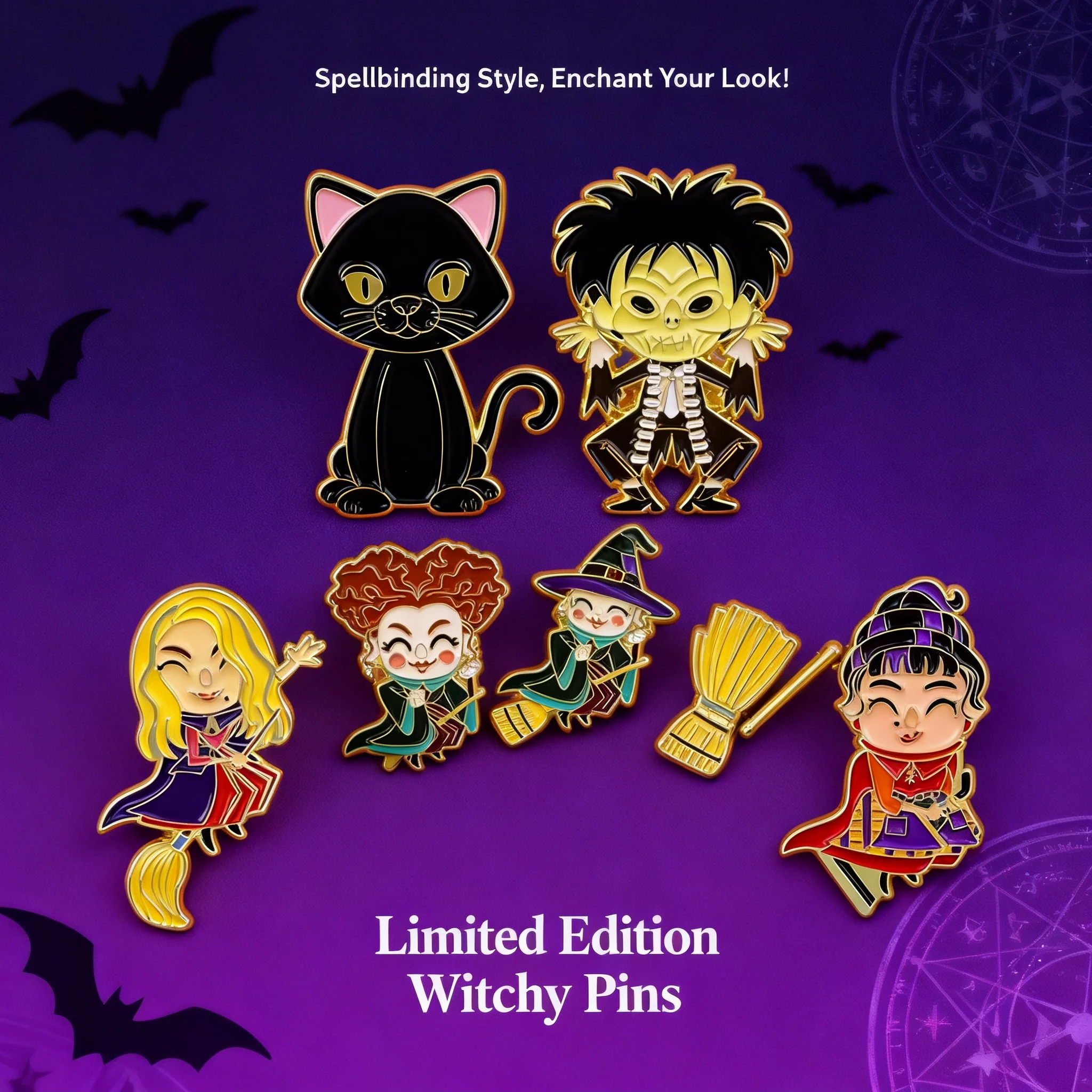 

Wholesale Crazy Witch Brooch Pin Badge Clothing Bag Accessories Alloy Lapel Decoration