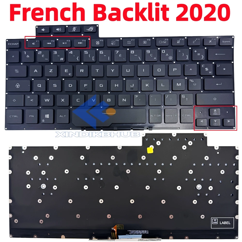 

XIN-French Backlit Keyboad for ASUS ROG Zephyrus G14 GA401 GA401I GA401QC GA401QE GA401QEC GA401HR GA401QH GA401QM GA401IHR/IV