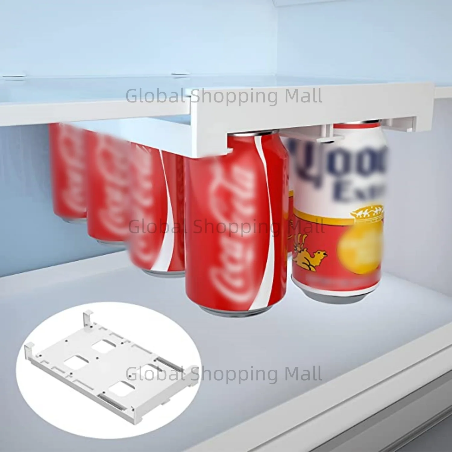 

Can Dispenser Beer Soda Storage Rack Refrigerator Slide Under Shelf For Soda Can Beverage Organizer Container Fridge Storage