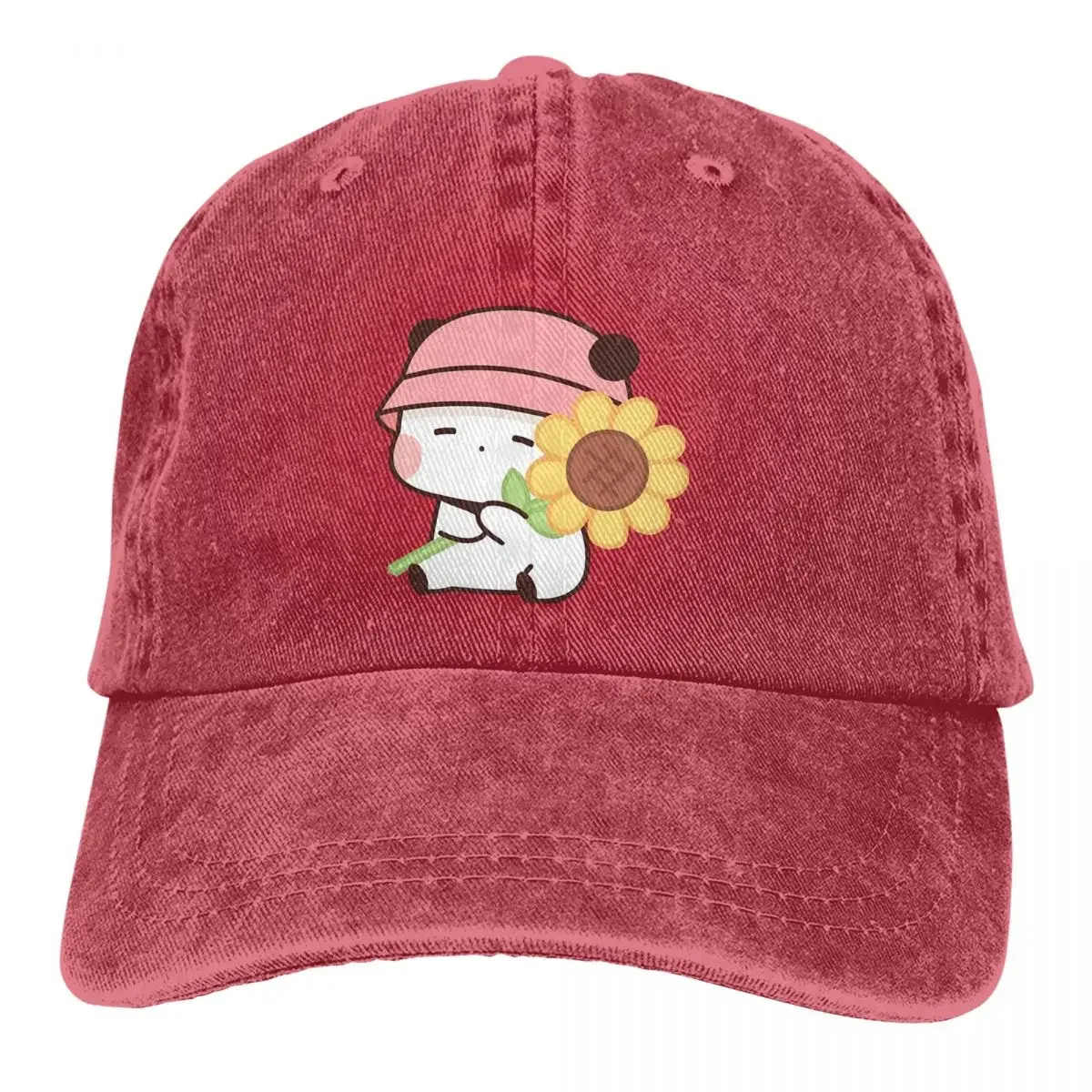 Gorra de béisbol lavada para hombre, gorro de béisbol con estampado de girasoles, Bubu Loves Flowers, camionero, Snapback, sombrero de papá, leche y Mocha, sombreros de Golf