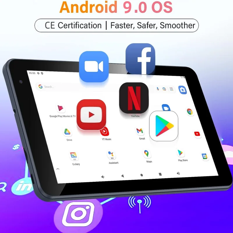 2024 Új Kos 2GB DDR3+16GB 7 hüvelykes DTM7 android 9.0 Gázsi számára gyerekeknek Dutyi Csutka 1024 X 600 IPS Eltakar WIFI Dutyi Csutka Viadal camer