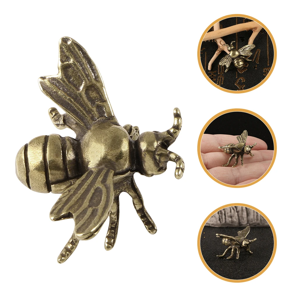 

Mini Bee Decoration Ornament Brass Bumblebee Figurine Bees Statue Indoor Home for Desktop Shaped Office Adornment