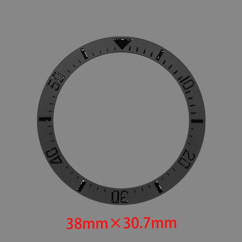 38mmx30.7mm Curved Ceramics Bezel Insert Fits SUB GMT SKX007 SKX009 Watch Case NH35 NH36 Movement Watch Bezel Rings Repair Parts
