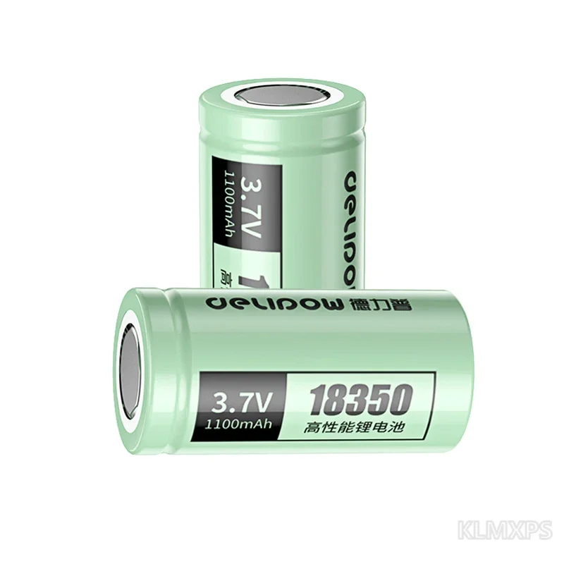 18350 Rechargeable Battery 1100mAh 3.7V Li-ion Lithium Ion Cell for Compatible Electronic Devices and Replacement Use Only