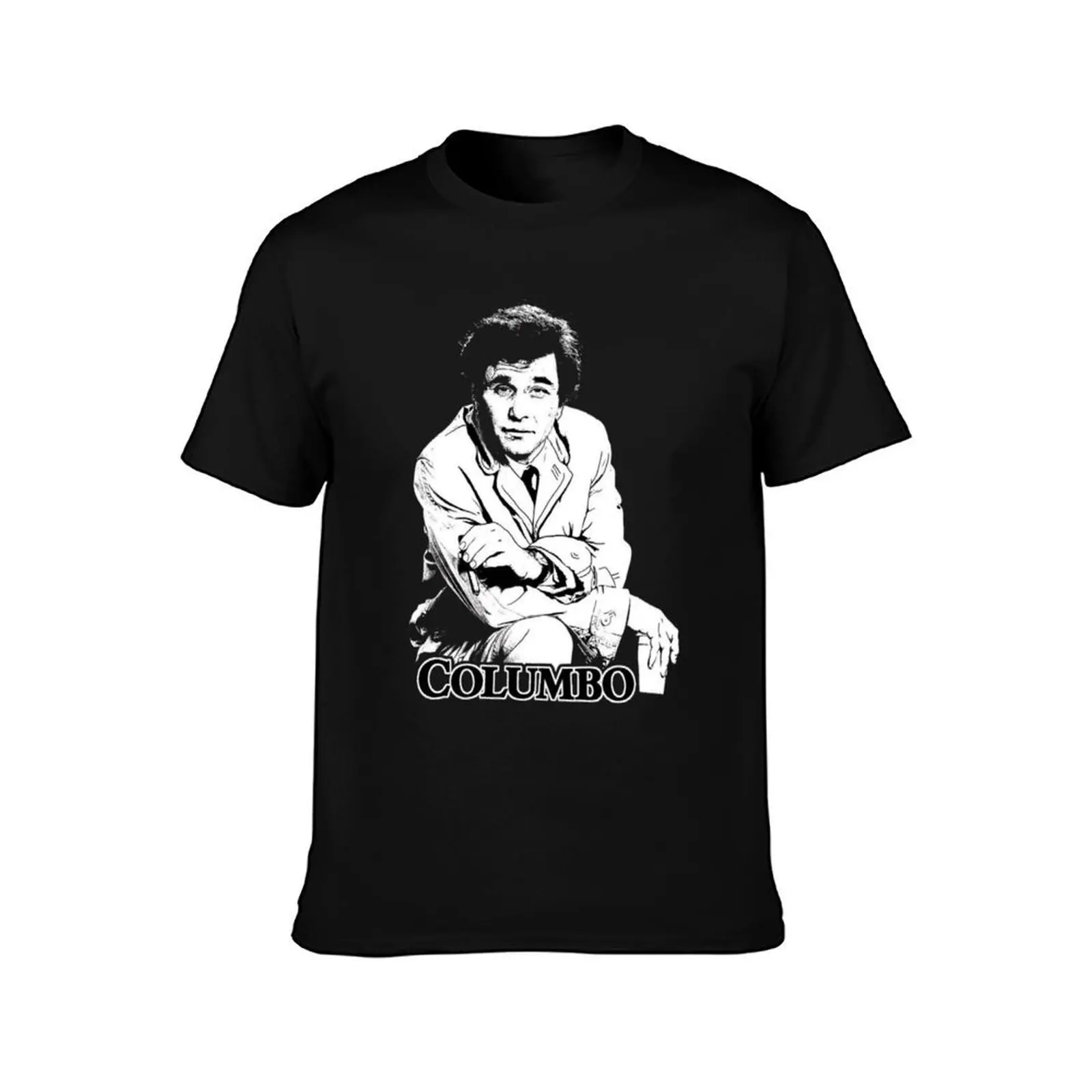 columbo T-Shirt Plus Size Solid Color T-Shirt