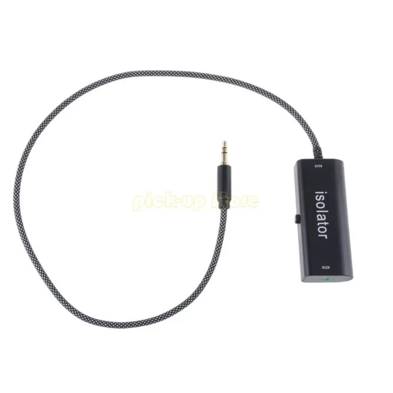 Q5WA Portable Ground Circuit Noise Isolator for Car Aux Home Theater 3.5mm Noise Isolation Cable Cord Eliminate Buzzing Noise
