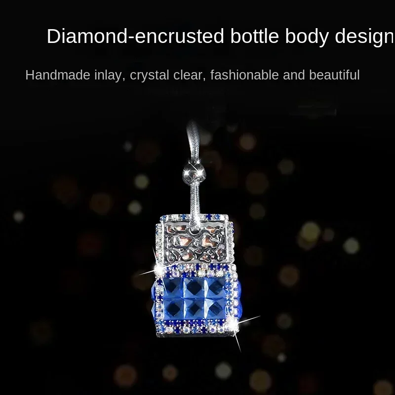 Fashion Diamond Car Accessorie Crystal Auto Rearview Mirror Pendant  full of Bling diamonds  Decoraction Ornaments Birthday Gift