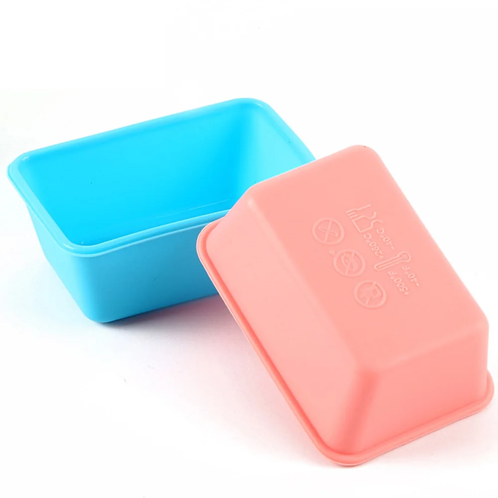 Silicone Cake Mold Rectangle Pan Bakeware Moulds Bread Toast Candy Mold Form Bakeware Baking Dishes Pastry Tools Loaf Pans