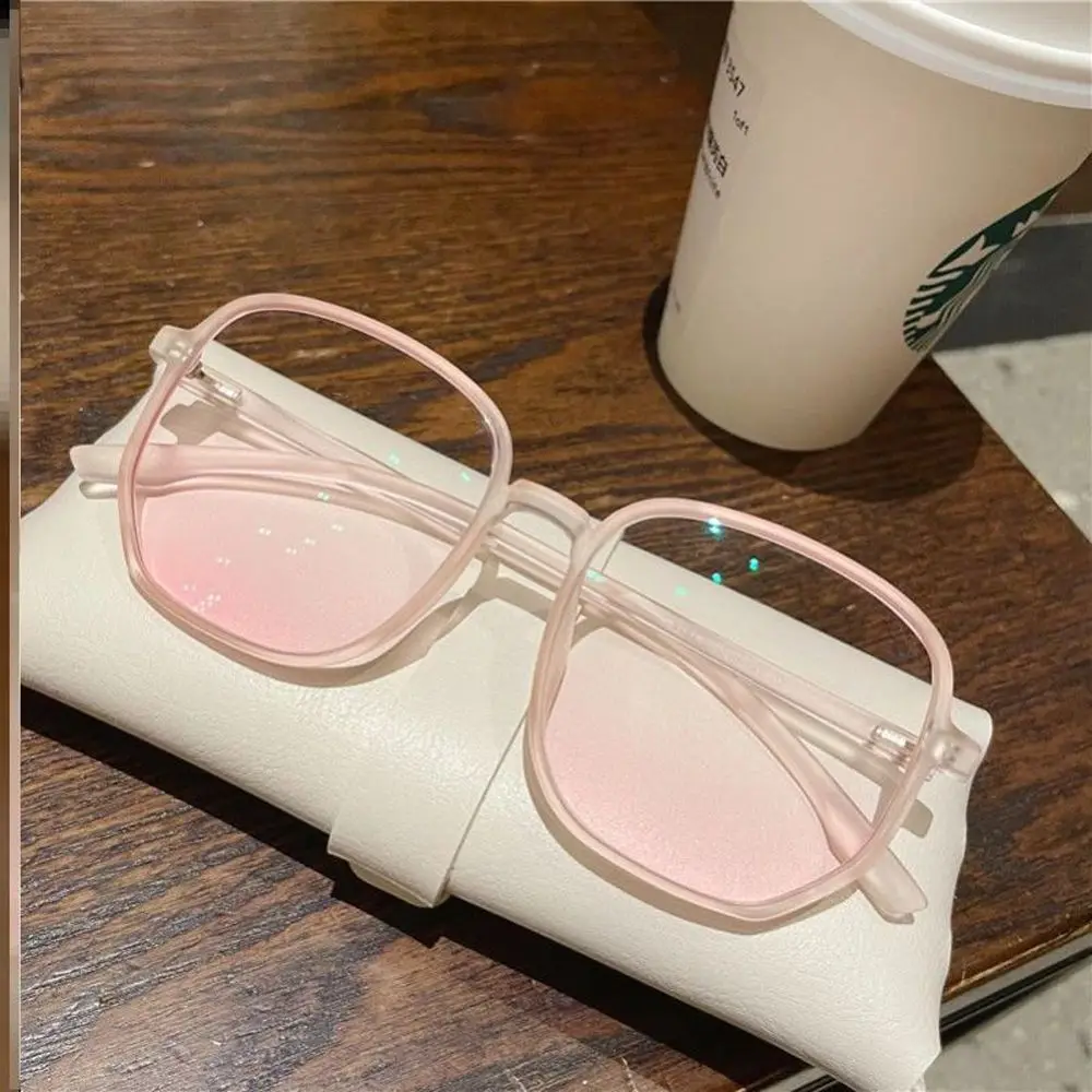 

Pink Ins Square Frame Gradient Girlish Anti-UV Glasses Women Sunglasses Reading Glasses Blush Glasses Presbyopia Eyeglasses