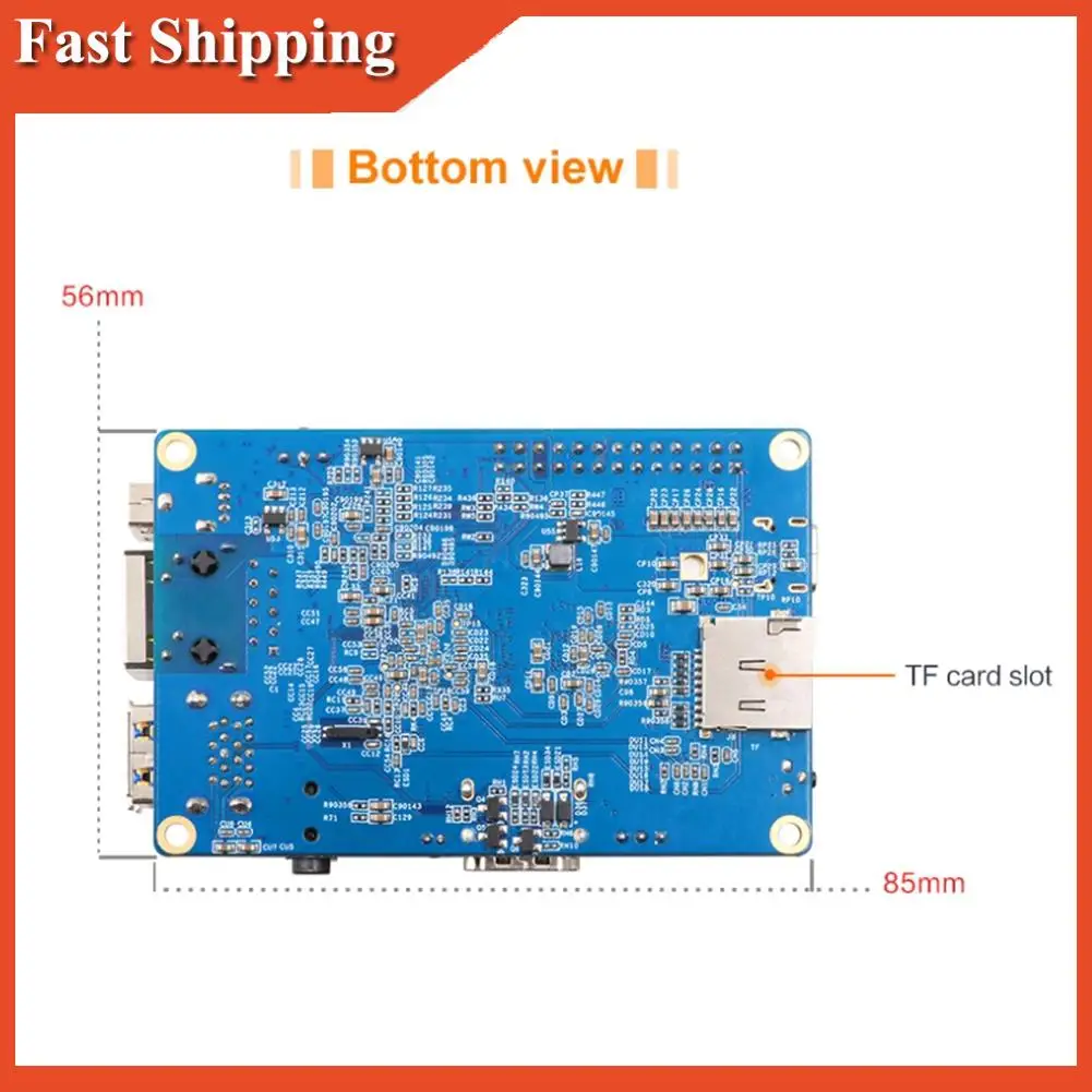 Efficient For Orange Pi 3 LTS Development Board 2G8G EMMC With +BT5.0,Allwinner H6 Soc,Open Source Board Computer,Run Androi