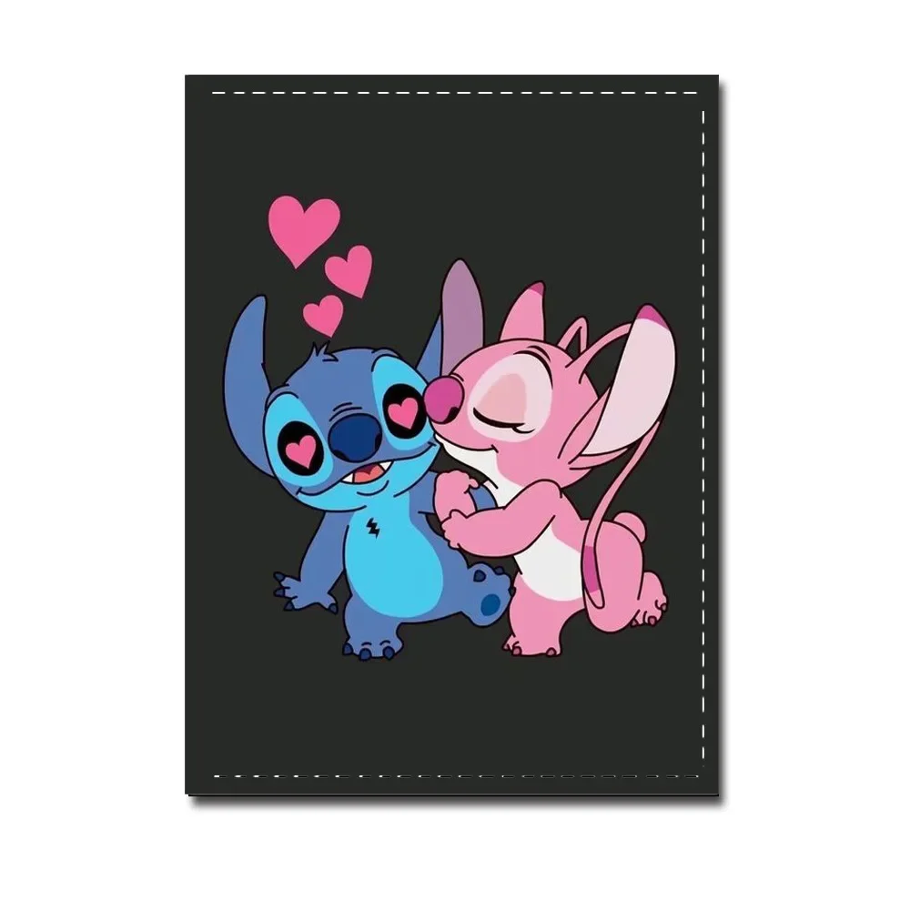 Disney boy girl carton New Stitch Cartoon PU Passport Case wallet Student ID card Holder coin bag