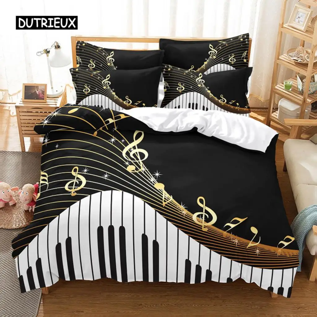 

Music Bedding Set Duvet Cover Set 3d Bedding Digital Printing Bed Linen Queen Size Bedding Set Fashion Design