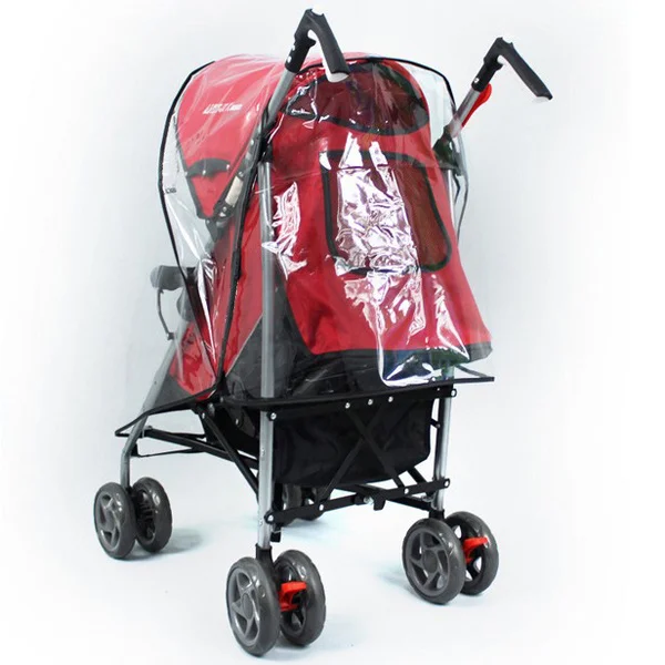 

Universal Stroller Rain Cover Transparent Waterproof PVC Baby Pushchair Pram Buggy Protects Against Wind Snow Dust