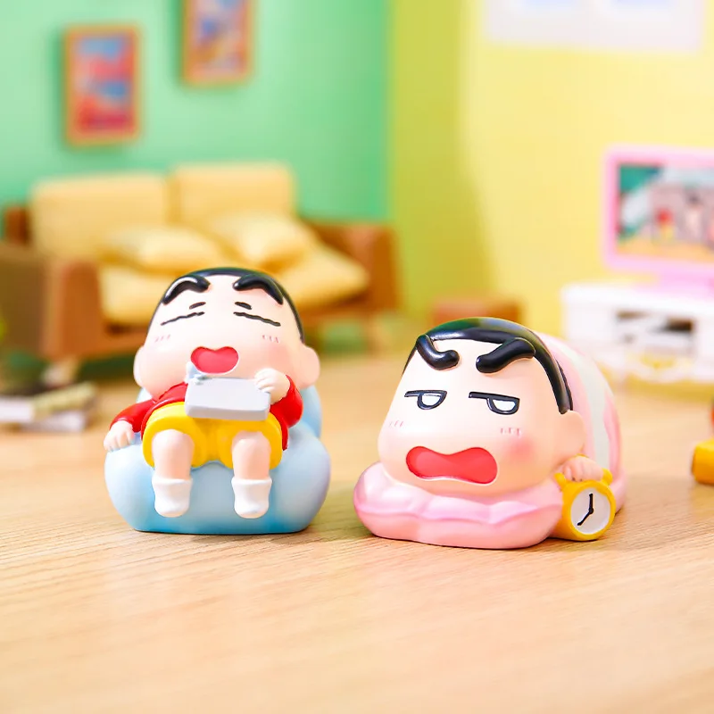 Casuale 1 pz Anime Crayon Shin-Chan Action Figure Non vuole andare a scuola Figurine Modello di bambola Decorazione auto Giocattoli per bambini Regali