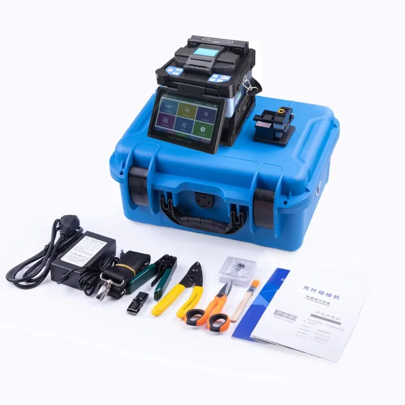 Signal Fire Optical Fiber Fusion Splicer 6 Motors Automatic 0.02dB Low Loss Fiber Welding Machine For FTTH Cable Splicing