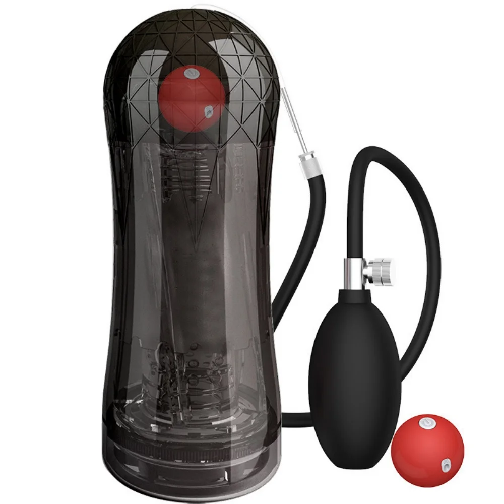 Male Masturbation Cup Adult Products Pocket Pussy Glans Stimulator Penis Trainer Inflatable Bulb Squeeze Sex Toys For Men