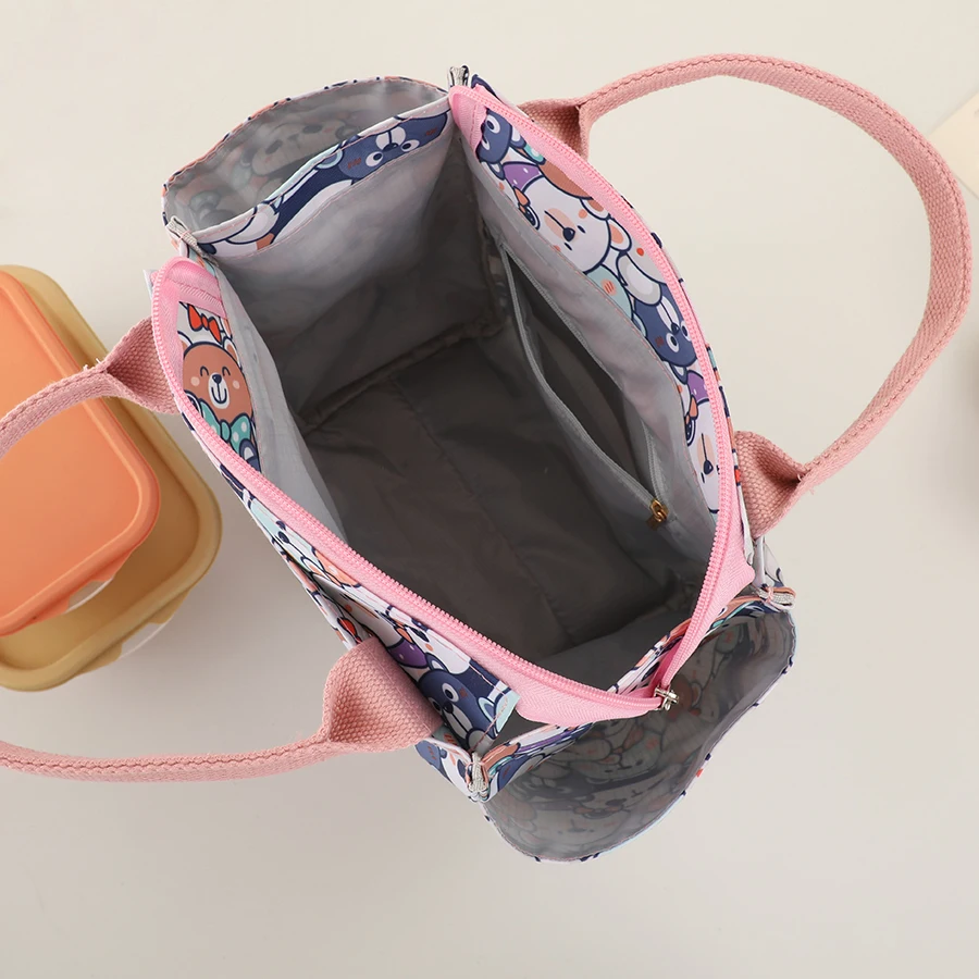 Large capacity fashion casual printing thick durable waterproof handbag daily shopping hand mommy bag