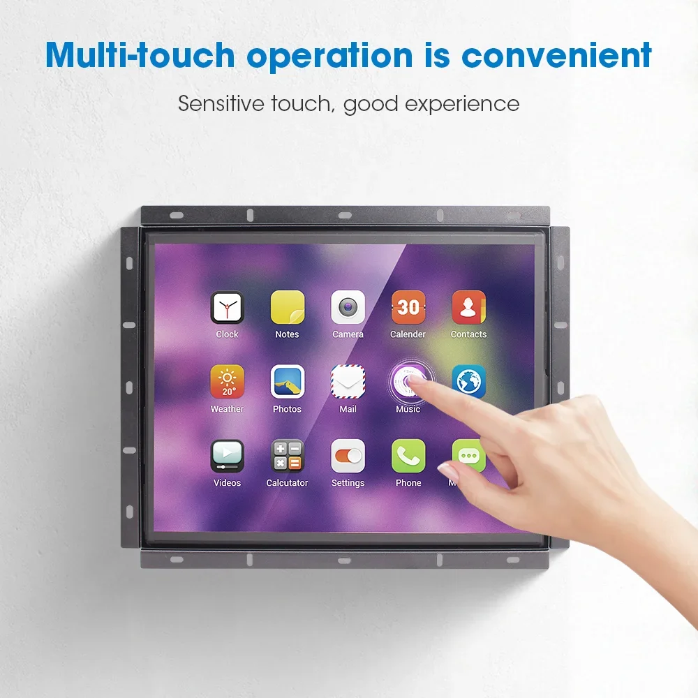 17-Zoll OEM Multipletouch USB EETI kapazitiver interaktiver Kiosk mit offenem Rahmen, LCD-Industrie-Touchscreen-Display-Monitor