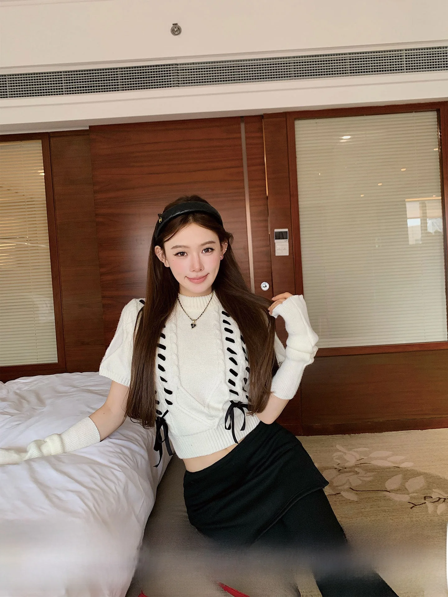 

Женский вязаный свитер Sweet Sle ort Sve с круглым вырезом, приталенный, повседневный, модный, осенне-зимний, из смесового полиэстера