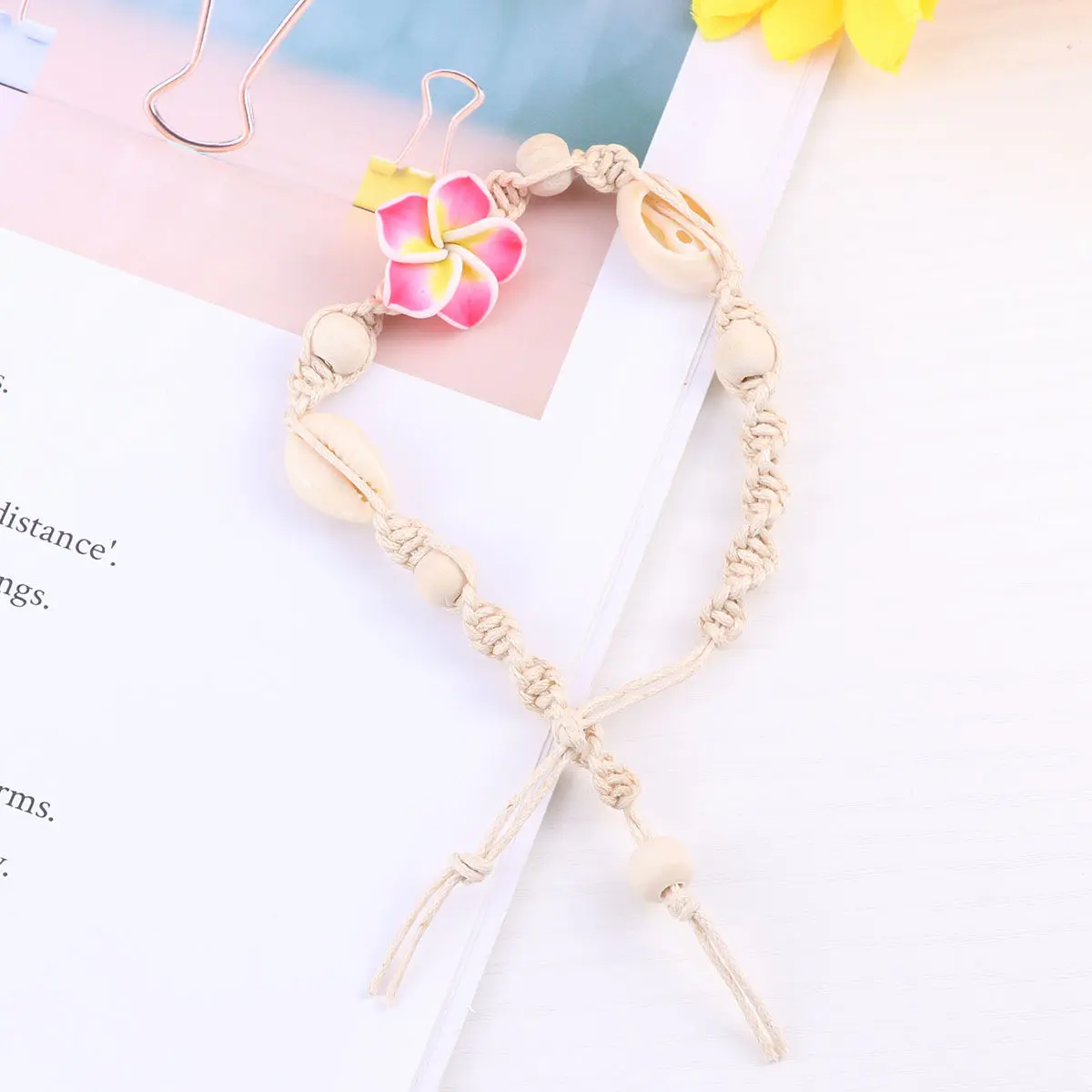 Beach Style Flower Anklet Small Red Adjustable Beaded Pendant Bracelet Women Sandal Bracelet for Wedding Party Dancing Beach