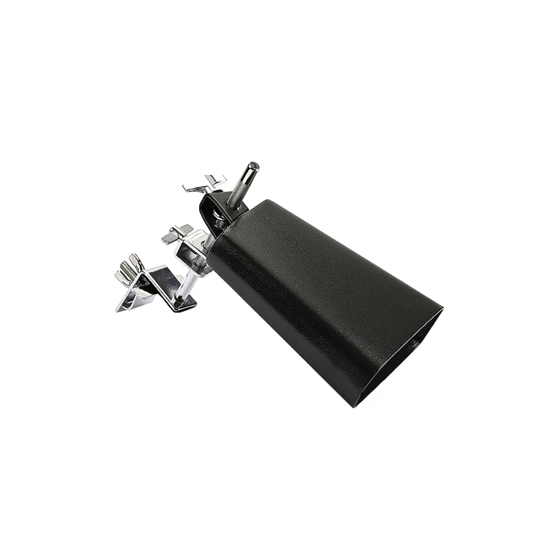 

6Inch Metal Cowbell Percussion Drum Accessory With Cowbell Clamp Percussion Instrument Accessories