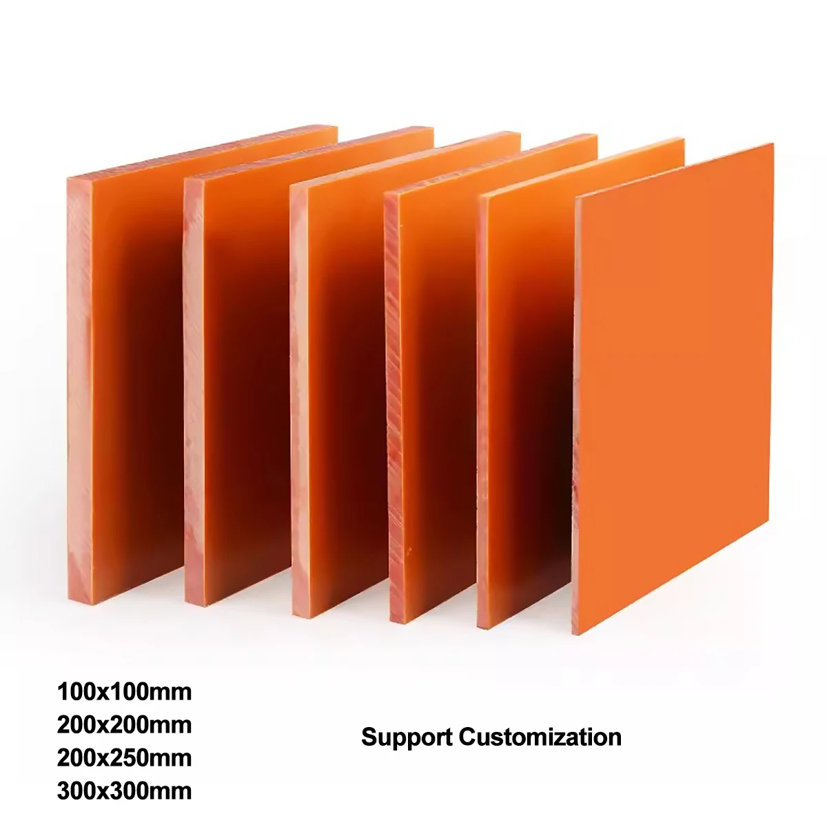 Thickness 1-20mm Orange Electrical Bakelite Board Insulated Plate Insulation Phenolic Resin Boards High Temperature Resistant