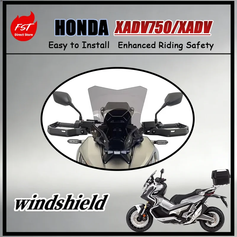 For Honda XADV750 21-22 Extended Height Windshield Mirror Glass Easy Clean Anti-Fingerprint Practical Upgrade for Motorcycles
