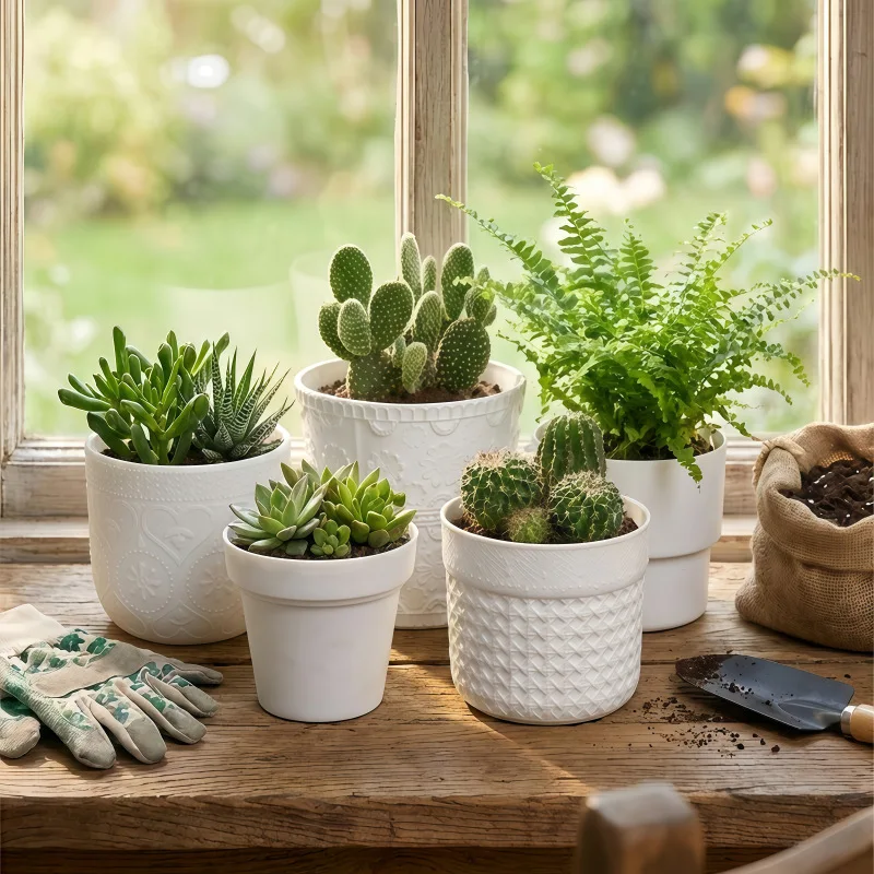 Mini Small Pot Delicate Succulent Pot Household Small Pot Non-porous Modern Plastic Fast Delivery