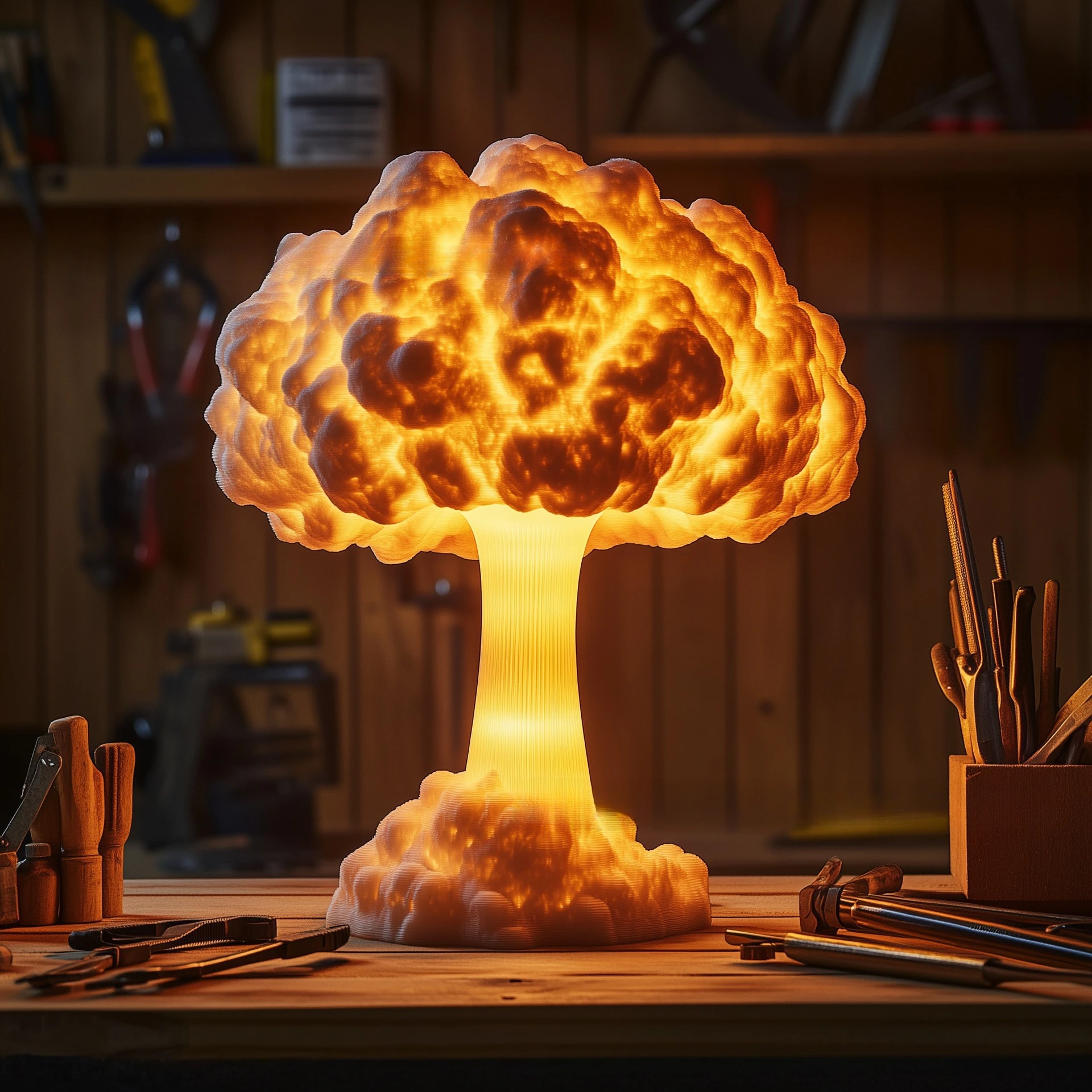 New Mushroom Cloud Table Lamp Atomic  Explosion